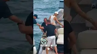 Yacht writings by The David Beckham and romeo beckham, wearing 2 different Rolex #shorts