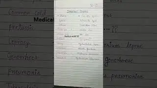 Common Disease & Causative Agent's||#studymotivation #disease #agent #medical