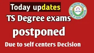 Ts degree exams postpone||exam pattern released