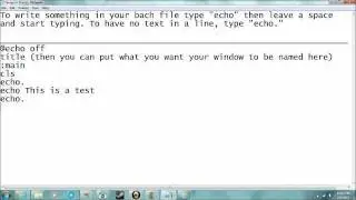 Notepad simple CMD coding for starters