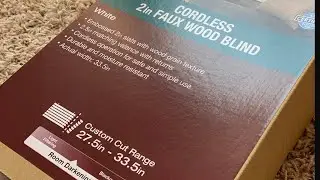 Blinds Installation: Home Decorators Collection Cordless Faux Wood Vinyl from Home Depot & Unboxing