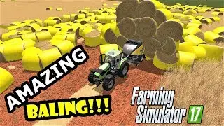 Farming Simulator 17 | VERY AMAZING STRAW BALING !!!