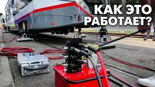 Постановка на рельсы трамвая с помощью аварийно-восстановительного оборудования АВСО-50 #Энерпред