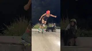 Rollerskating at alexheadland skatepark. Skating the big bowl, grinds, airs and flips #aboriginal
