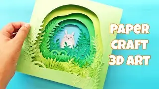Как создать 3D-арт из бумаги | Учебник по созданию теневого бокса | 3D-эффект из бумаги | Искусст...