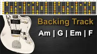 Hard Rock Guitar Backing Track in A Minor | 104 BPM |