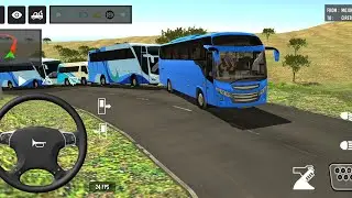 2025 Indonesian Bus Simulator Full Traffic Driving Hill road Offload New Bus Gameplay Video Part 206