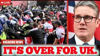 500,000 Protesters Drag Keir stamer UK Prime Minister  During Civilian Uprising For increased Tax