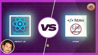 45- React JS for Beginners - Difference between React JS and Htmx 