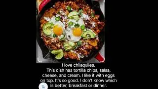 The topic for is about cooking 