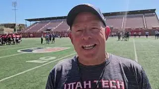 Lance Anderson after Utah Tech's first day of fall football camp