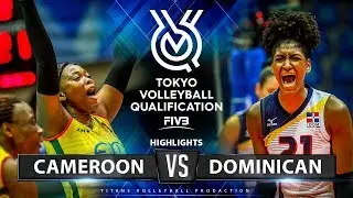 Cameroon vs Dominican | Highlights | Women's Volleyball Olympic Qualifying Tournament 2019