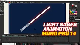 make a SIMPLE LIGHT SABER ANIMATION IN MOHO with stroke #animation #cartoon #tutorial #lightsaber