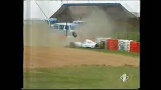 1993 F1 South African GP-Q1 - Fabrizio Barbazza crash