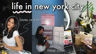 week in my life in NYC vlog || first date grwm, 9-5 work week, brand events, morning routines