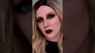 Glam Goth Makeup Tutorial Halloween Black Smokey Smoky Eye Dark Lipstick Easy Emo