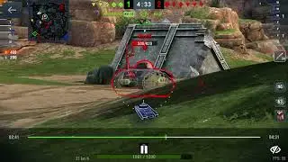 World of tanks blitz ARL 44 heavy tank 1st  class mastery badge and 5 kills.