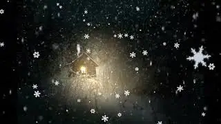 Snowy Cabin in a Winter Storm | 2 Hours of Wind & Soft Creaks (Sleep/Study)