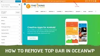 2022 - How To Remove Top Bar in OceanWP WordPress Theme With Elementor