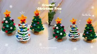 How to Crochet a Christmas Tree 🎄🌟 | Easy Step-by-Step Tutorial 