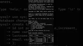 Create table in SQL | #shorts #sql #mysql #mysqldatabase