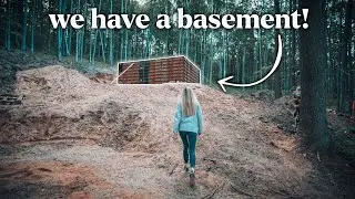 our off-grid cabin has a basement! (REVEALING our basement ideas...)