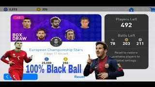 European Championship Stars Box Draw Black Ball Trick | PES 2019 Mobile