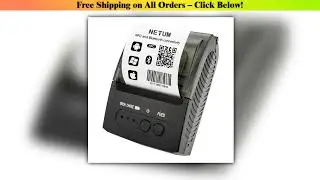 NETUM 1809 Mini Portable 58mm Bluetooth Thermal Receipt Printer Support Android /IOS USB Thermal