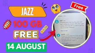 jazz 100gb free package today / 14 August jazz free unlimited 100gb package today