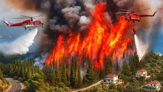 Wildfire Emergency NOW in Greece 🔥 Thousands Evacuated as Flames Rage Out of Control on Chios Island