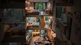 Colorful Cozy Loft Home Tour 🌈✨ | Dream Apartment Vibes#naturebeauty #ytstudio
