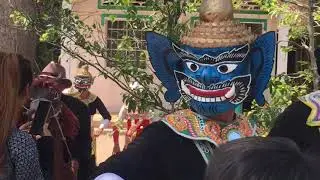 អង្គមហាសង្រ្ការបស់វត្តបាឆាវ នាថ្ងៃវ័នបត Hanuman&krungriep. Yaksva wat baychao 2021. M&uacute;a chằng