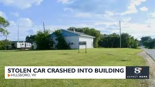 Stolen Car Crashed Into Building