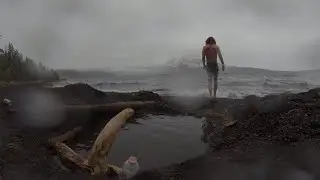 Snowy Winter Hot Springs Hike
