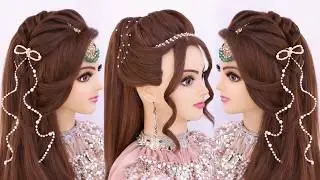 2 Beautiful open hairstyle for lehenga l Wedding party hairstyles for girls l curly hairstyles