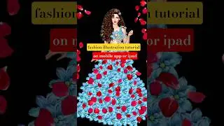 flowers gown |fashion illustration #shorts #drawing #fashionillustration #tutorial #instagram #gown