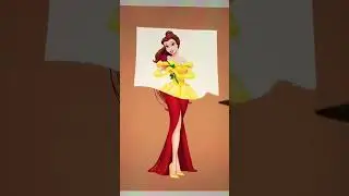 Glowup Belle #disney #transformation #glowup #art #cartoon #princess