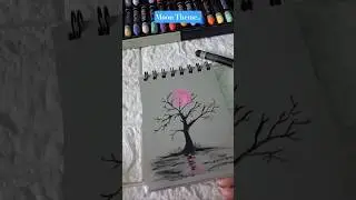 Pink Moon! #shorts #drawing