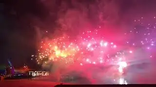 Al Marjan Island new year fireworks 2018 Dubai (UAE)
