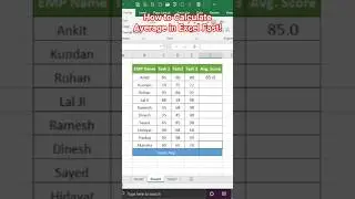 How to Calculate Average in Excel Fast! #excel  #exceltips