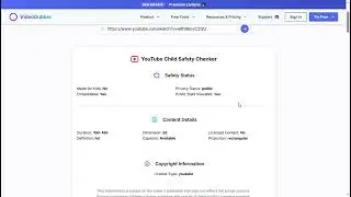 YouTube Child Safety Checker | Analyze Videos for COPPA Compliance and Safety