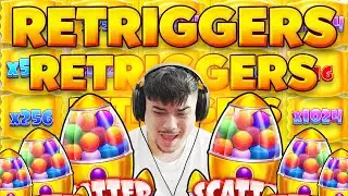 We got a DOUBLE Retrig on SUGAR RUSH 1000 & IT PAID?!