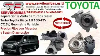 Turbo Toyota Hiace 2.8 1GD-FTV, CT16V, Geometr&iacute;a Variable, zona 7 Periferico Guatemala