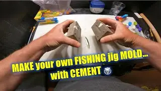 MAKE your own FISHING jig MOLD...with CEMENT 🤯