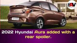 2022 Hyundai Aura added with a rear spoiler