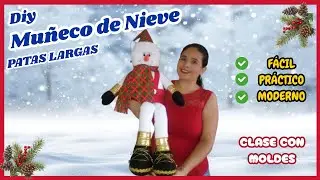 DIY / COMO HACER MUÑECO DE NIEVE PATAS LARGAS ⛄🎄 FÁCIL