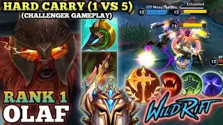 OLAF MONSTER FULL AD DAMAGE! SUPER HARD CARRY PLAY - TOP 1 GLOBAL OLAF BY ITF MuayThaiShy -WILD RIFT