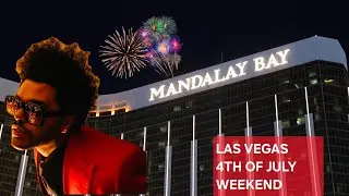 4TH OF JULY WEEKEND walk from MANDALAY BAY TO SECRET PIZZA 🍕 in the Cosmopolitan