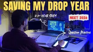 12 Hours Study Vlog || SAVING MY DROP YEAR ‼️ NEET 2026 