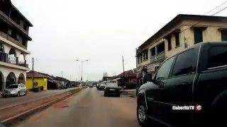 Driving into Sunyani the Capital of Brong Ahafo Region Ghana